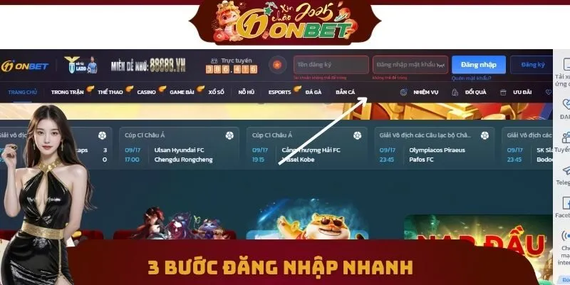 Đăng Nhập Onebet 1 3 bước đăng nhập nhanh và an toàn trên web và app nhà cái
