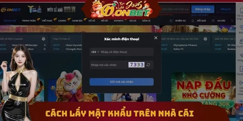 Đăng Nhập Onebet 3 Cách lấy mật khẩu trên nhà cái nhanh chóng qua email hoặc sđt